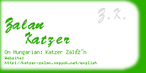 zalan katzer business card